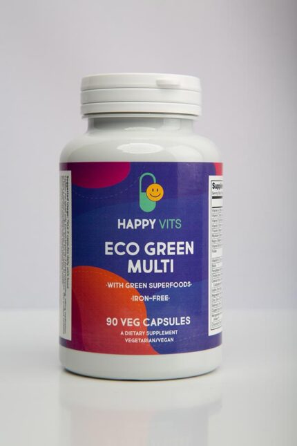 EcoGreen Multi Vitamin with Green Superfoods, Iron-Free 180 Veg Capsules